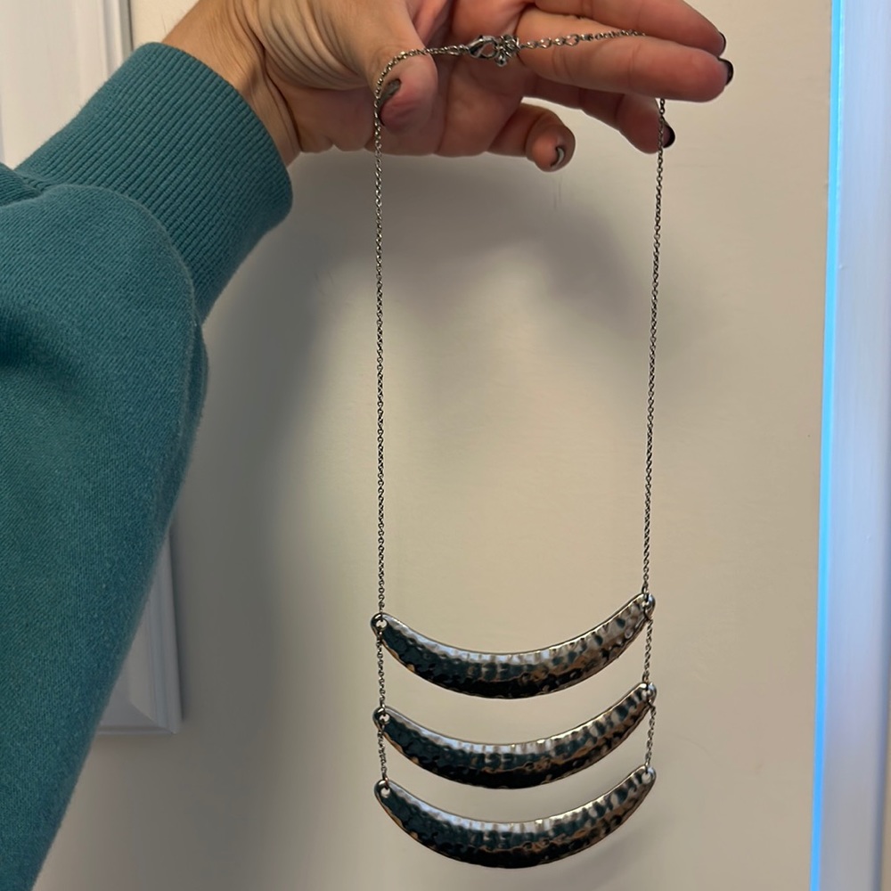 Silver statement necklace